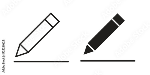 Edit text icon in a simple line art style. EPS10