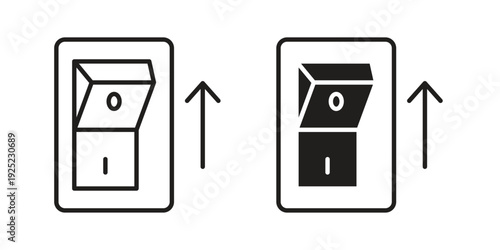 Electric switch icon in a simple line art style. EPS10