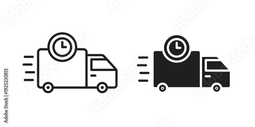 Express delivery icon in a simple line art style. EPS10