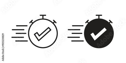 Express icon in a simple line art style. EPS10