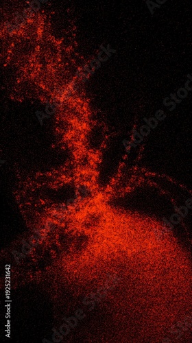 On the black background, there are evenly distributed, sandy-like yellow part...