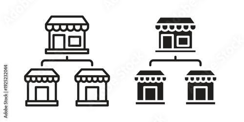 Franchise icon in a simple line art style. EPS10