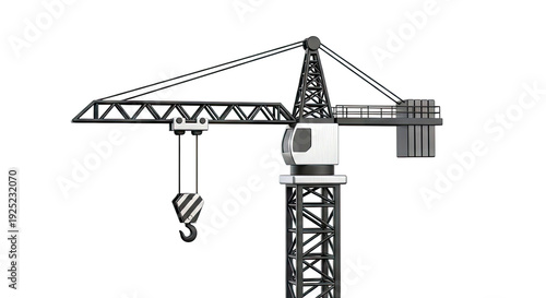 Modern Tower Crane with Hook