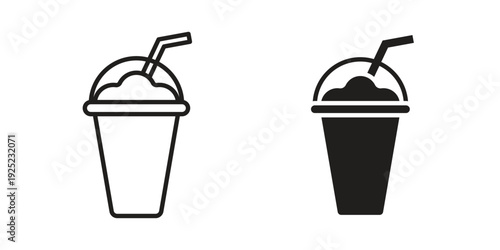 Frappe icon in a simple line art style. EPS10