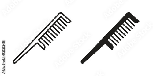 Hair brush icon in a simple line art style. EPS10