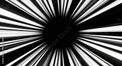 abstract black hole, speed lines, radial blur background