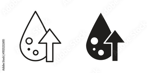 High cholesterol icon in a simple line art style. EPS10