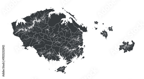 dark island map, topography, detailed land, geography, nature background