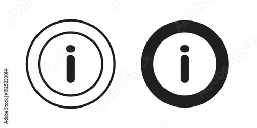 Info icon in a simple line art style. EPS10