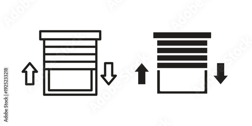 Jalousie icon in a simple line art style. EPS10