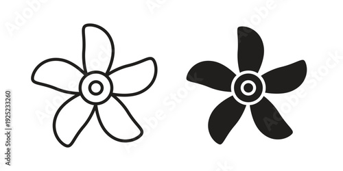 Jasmine icon in a simple line art style. EPS10