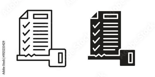 Key takeaway icon in a simple line art style. EPS10