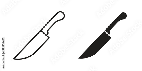 knife icon in a simple line art style. EPS10