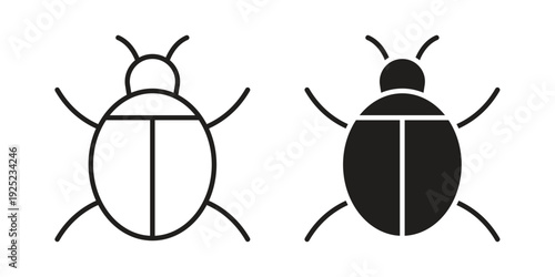 Debug icon outline vector set. icon vector isolated on white background. EPS 10