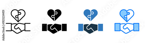 Collaboration icon multiple style 