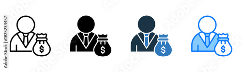 Investor icon multiple style 