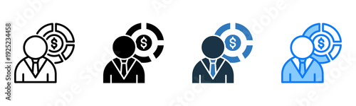 Shareholder icon multiple style 