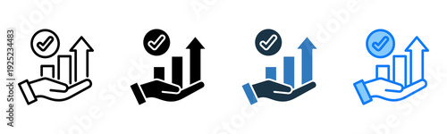 Growth icon multiple style 