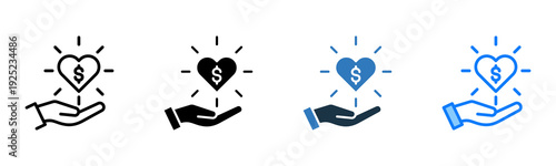 Charity icon multiple style 