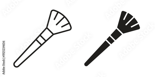 Makeup brush icon in a simple line art style. EPS10