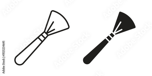 Makeup brush icon in a simple line art style. EPS10