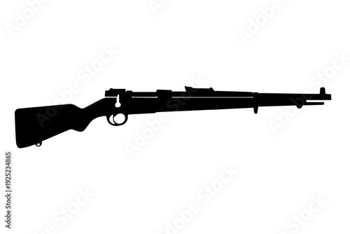 Vintage Military Rifle Silhouette