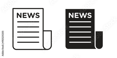 News icon in a simple line art style. EPS10