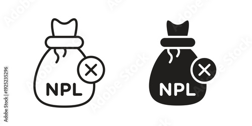 NPL icon in a simple line art style. EPS10