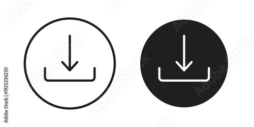Download icon outline vector set. icon vector isolated on white background. EPS 10