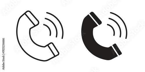Phone call icon in a simple line art style. EPS10