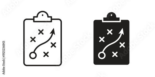 Planning icon in a simple line art style. EPS10