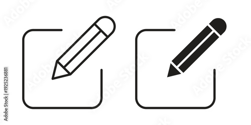 Edit text icon outline vector set. icon vector isolated on white background. EPS 10