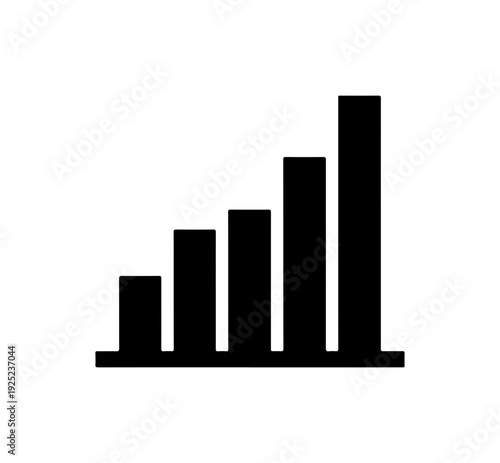 Free Download Increasing Growth Bar Chart Icon - Minimalist Vector Design - GFXLoad