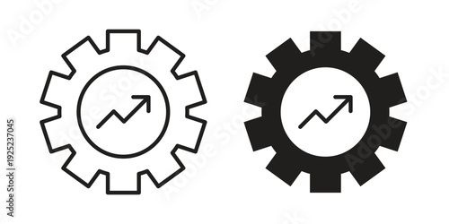 Efficiency icon outline vector set. icon vector isolated on white background. EPS 10