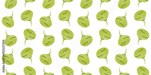 Seamless pattern with stylized lettuce and leafy vegetables. The main focus is a fresh organic food motif inspired by harvest season.