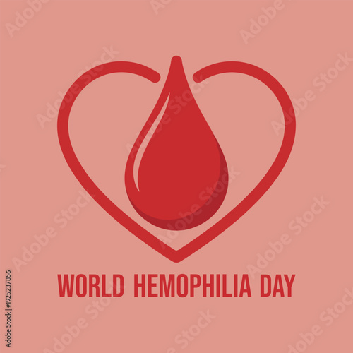 Hemophilia Awareness Red Drop Poster