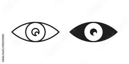 Eye icon outline vector set. icon vector isolated on white background. EPS 10