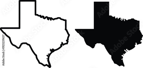 Comparison of texas outline and filled map representations