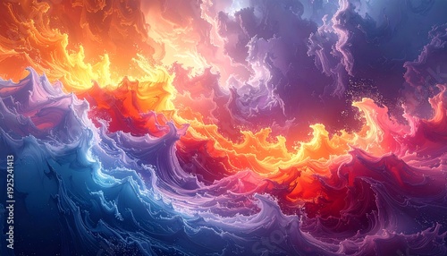 Celestial Canvas: Captivating the vibrant hues of the sky's drama, an explosion of color dances across the canvas of the heavens.