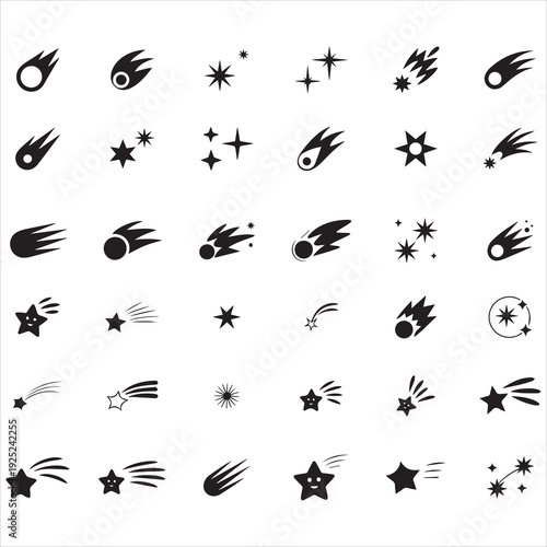 Shooting Star Icons SVG Bundle 