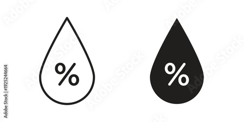 Humidity icon outline vector set. icon vector isolated on white background. EPS 10