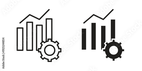 Improvement icon outline vector set. icon vector isolated on white background. EPS 10