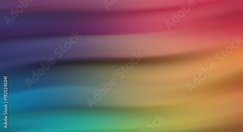 Smooth Gradient Waves of Rainbow Colors Flowing Across a Horizontal Background