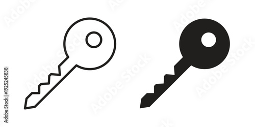 key icon outline vector set. icon vector isolated on white background. EPS 10