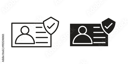KYC icon outline vector set. icon vector isolated on white background. EPS 10