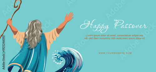 Prophet Moses illustration for the Passover holiday