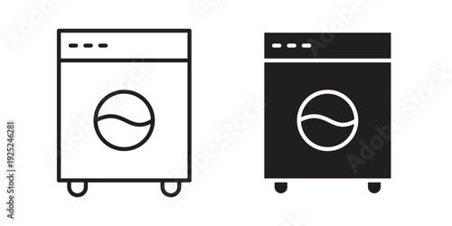 Laundry icon outline vector set. icon vector isolated on white background. EPS 10