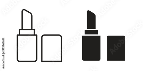 Lip balm icon outline vector set. icon vector isolated on white background. EPS 10