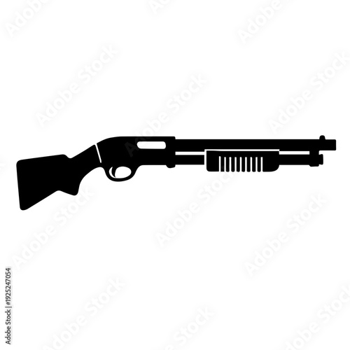 Pump Action Shotgun Silhouette
