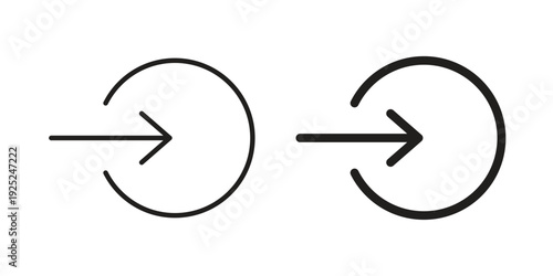 Login icon outline vector set. icon vector isolated on white background. EPS 10